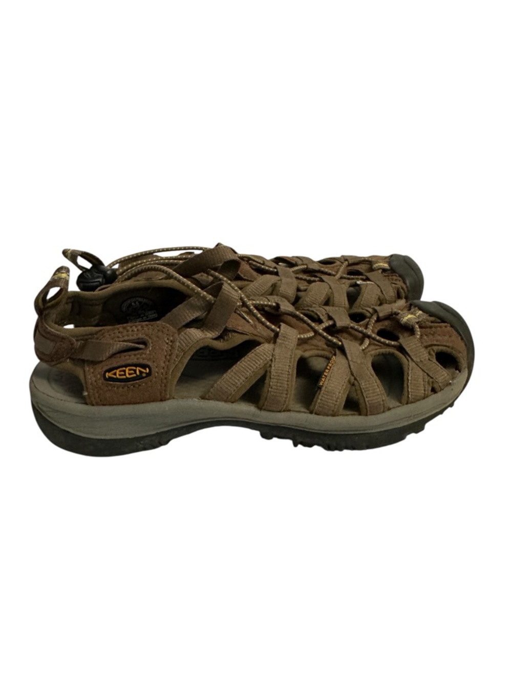 KEEN Whisper Hiking Water Closed Toe Sandals Bungee Brown Women's 6.5